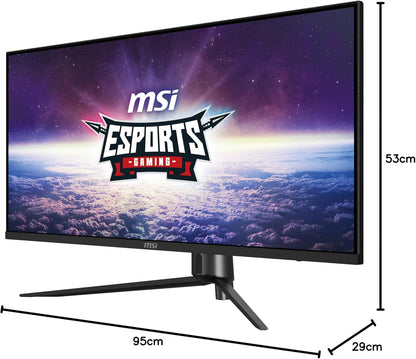 Close-up of the monitor's thin bezels and IPS panel.

