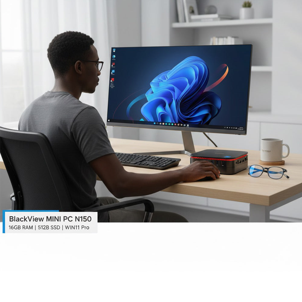 BlackView MINI PC N150 16GB RAM 512GB SSD Intel N150 Quad-Core Windows 11 Pro MP60-N150