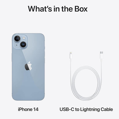 Apple iPhone 14 Blue lightweight design with glass and aluminum finish