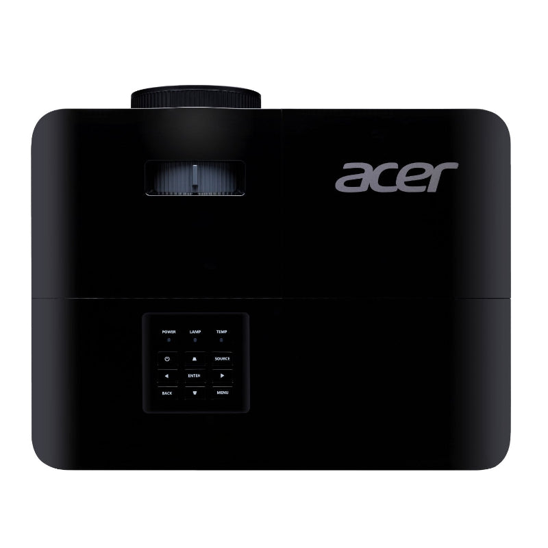Black Acer projector on a white background