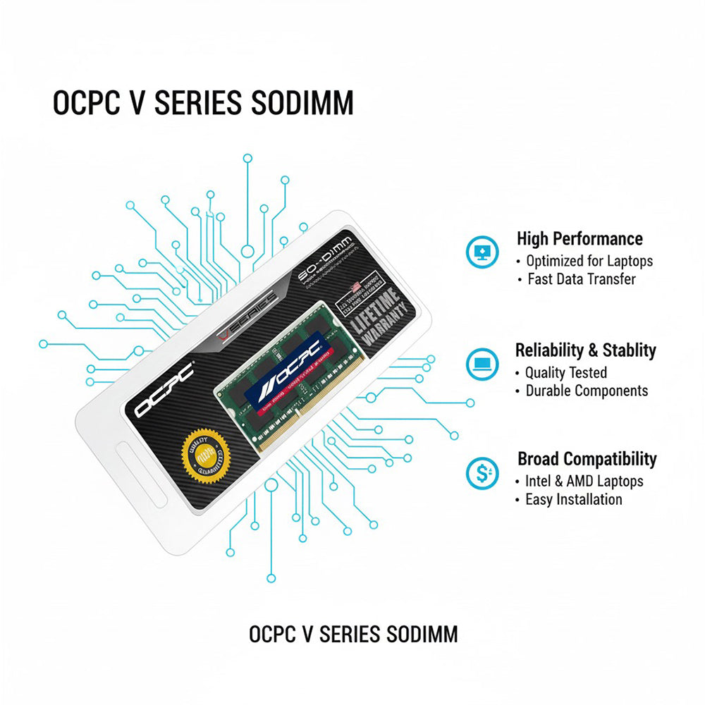 OCPC VS SODIMM DDR3 1600MHz 8GB CL11 Laptop Memory Module MSV8GD316C11U Non-ECC