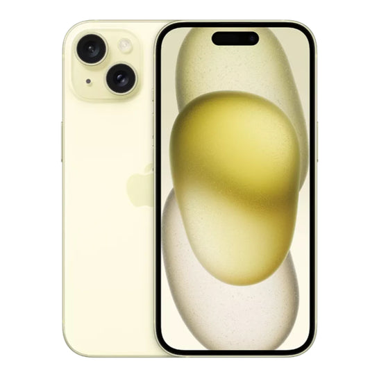 Apple iPhone 15 512GB Yellow front and back view