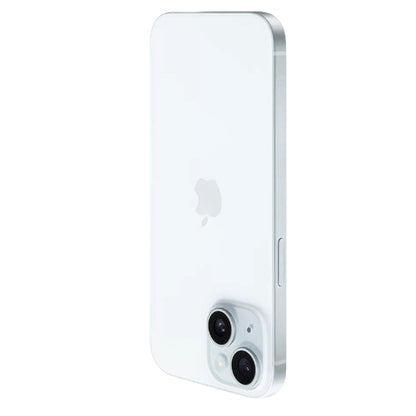 Side profile of iPhone 15 Blue with slim 7.8mm design
