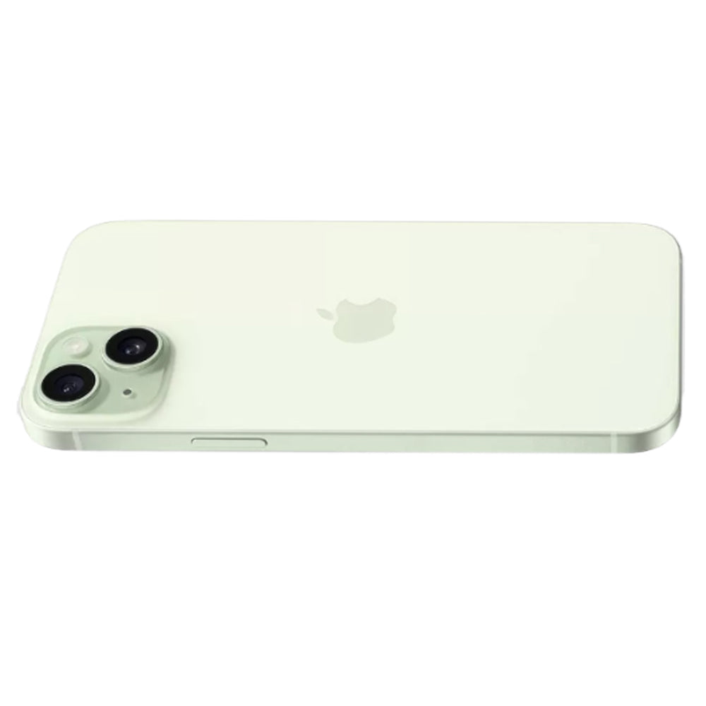 iPhone 15 Plus Green with USB-C charging cable
