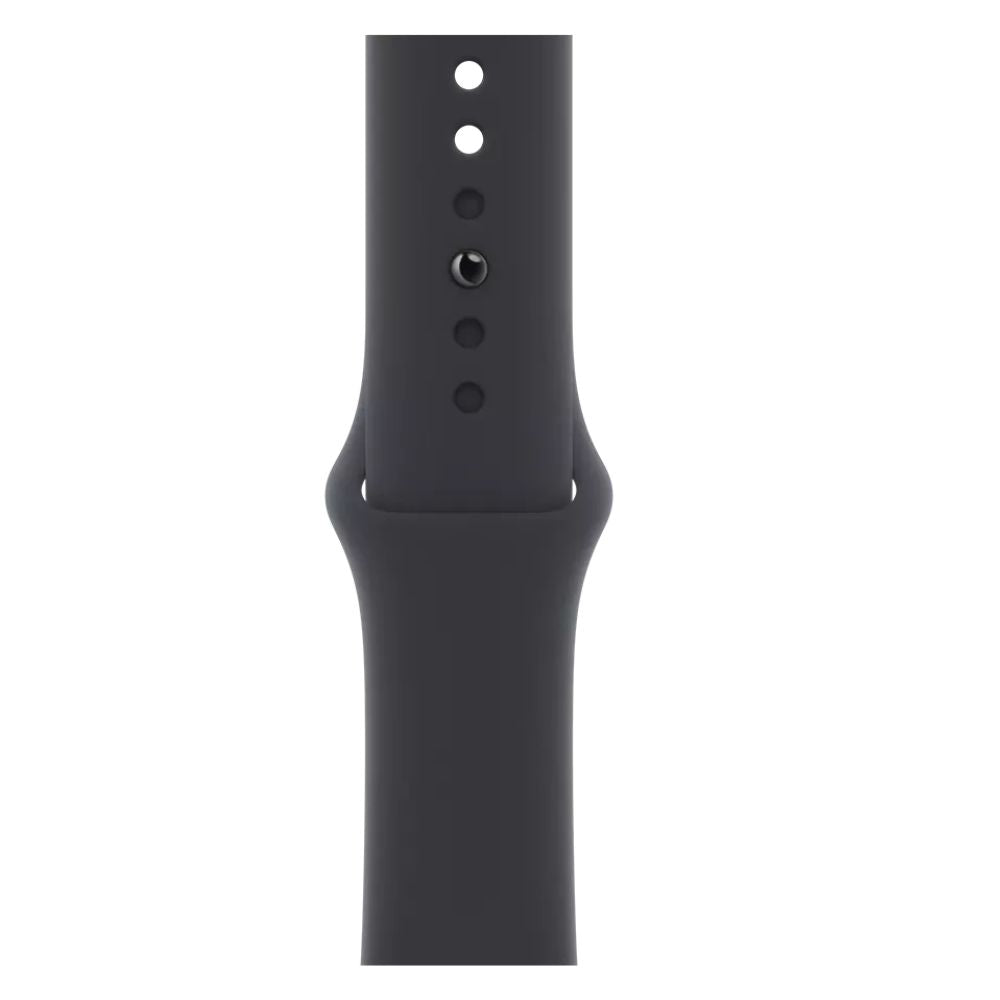 Apple Watch with Midnight Sport Band on large wrist