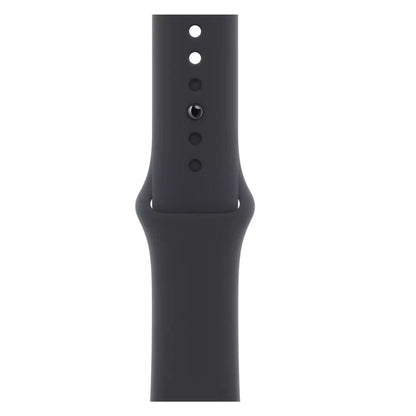 Apple Watch with Midnight Sport Band on large wrist