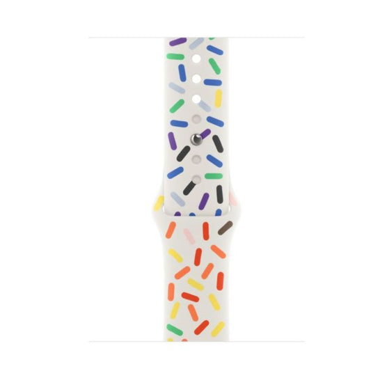 Apple 41mm Pride Edition Sport Band (S/M) laid flat