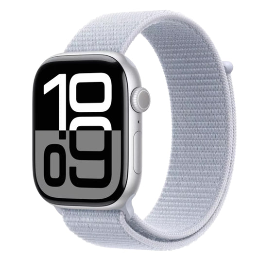 Apple Watch Series 10 GPS 42mm Silver Aluminium with Blue Cloud Sport Loop