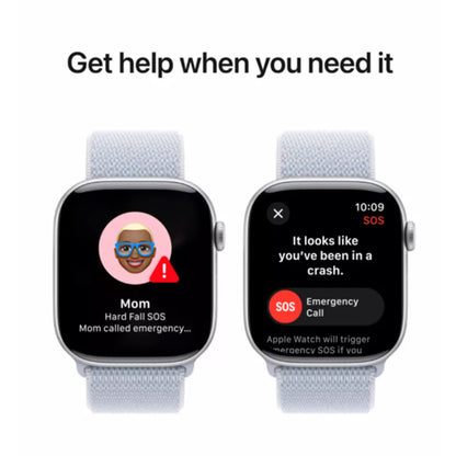 Side view of Apple Watch Series 10 with digital crown and haptic feedback