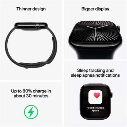 Apple Watch Series 10 smartwatch with ECG app and health sensors
