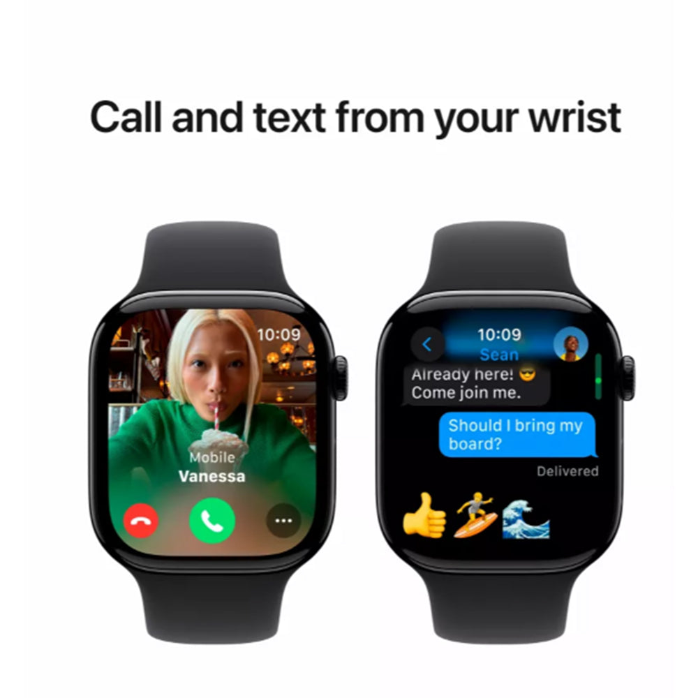 Stylish Jet Black Apple Watch Series 10 GPS for fitness and lifestyle use