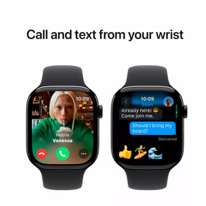 Stylish Jet Black Apple Watch Series 10 GPS for fitness and lifestyle use