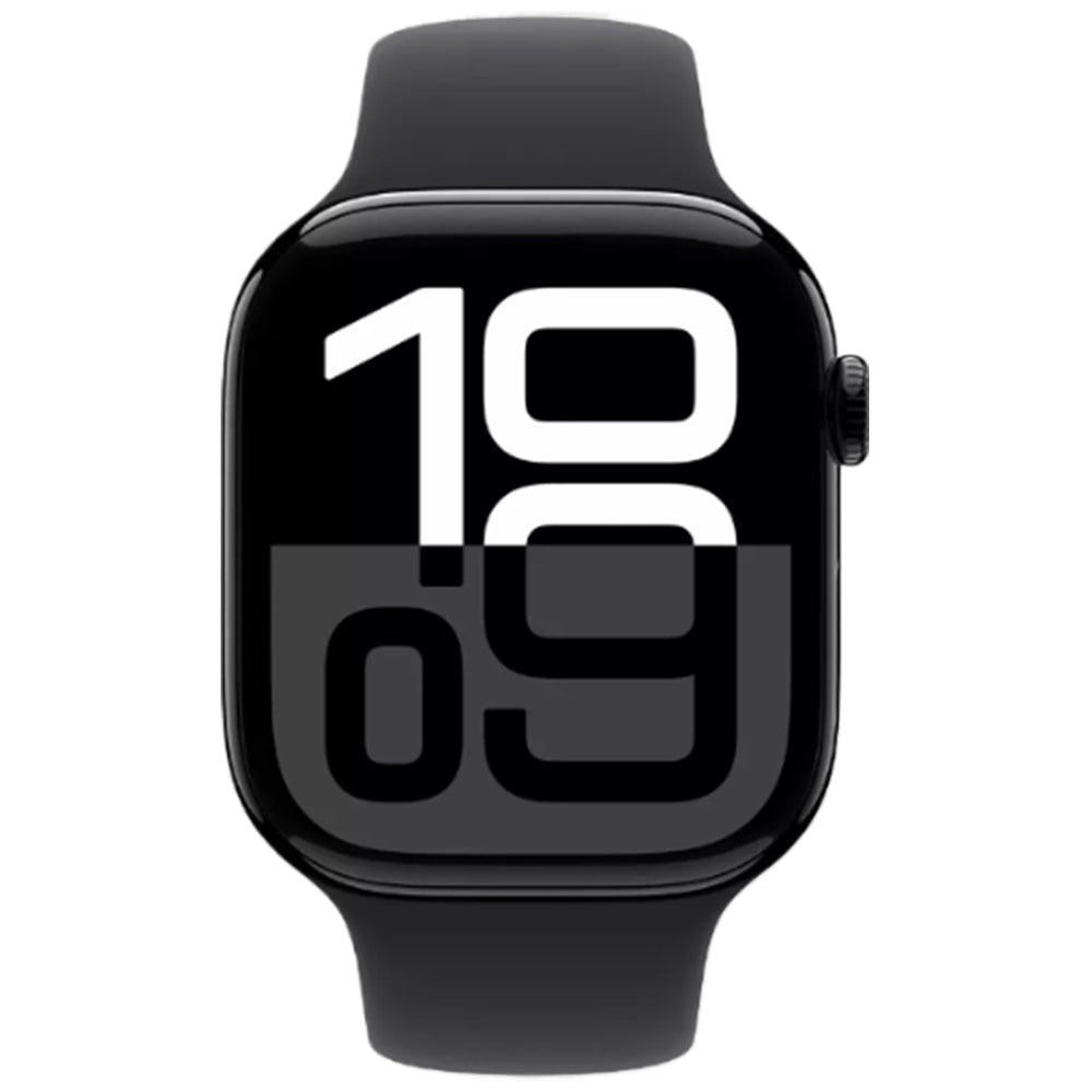 Apple Watch Series 10 GPS 42mm Jet Black front display
