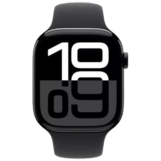 Apple Watch Series 10 GPS 42mm Jet Black front display
