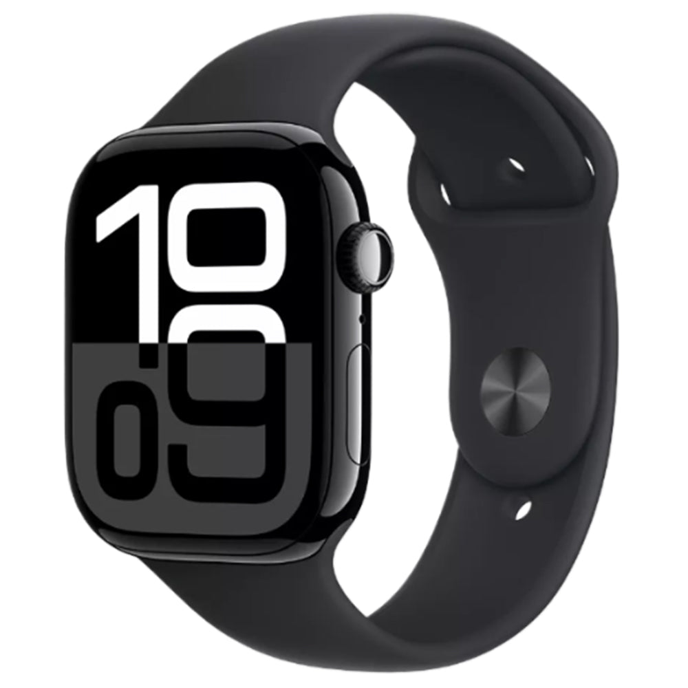 Apple Watch Series 10 Jet Black Aluminium case side view

