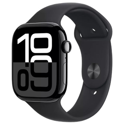 Apple Watch Series 10 Jet Black Aluminium case side view
