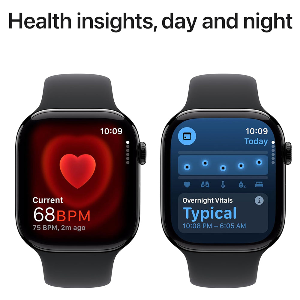 Side profile of Apple Watch Series 10 46mm case highlighting Digital Crown