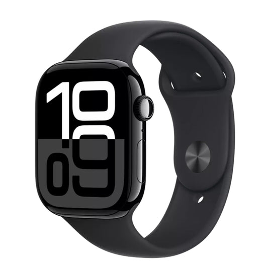 Apple Watch Series 10 GPS + Cellular 42mm Jet Black front view