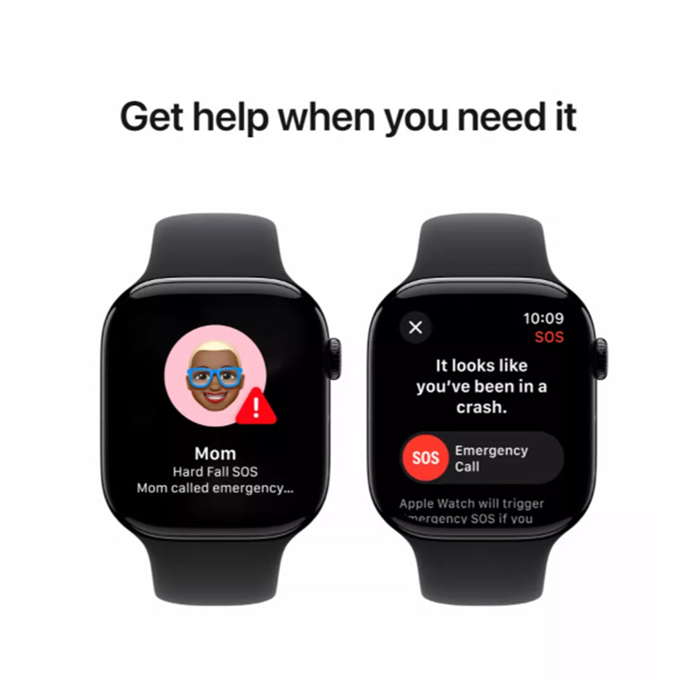 Side profile of Apple Watch Series 10 Jet Black Aluminium Case