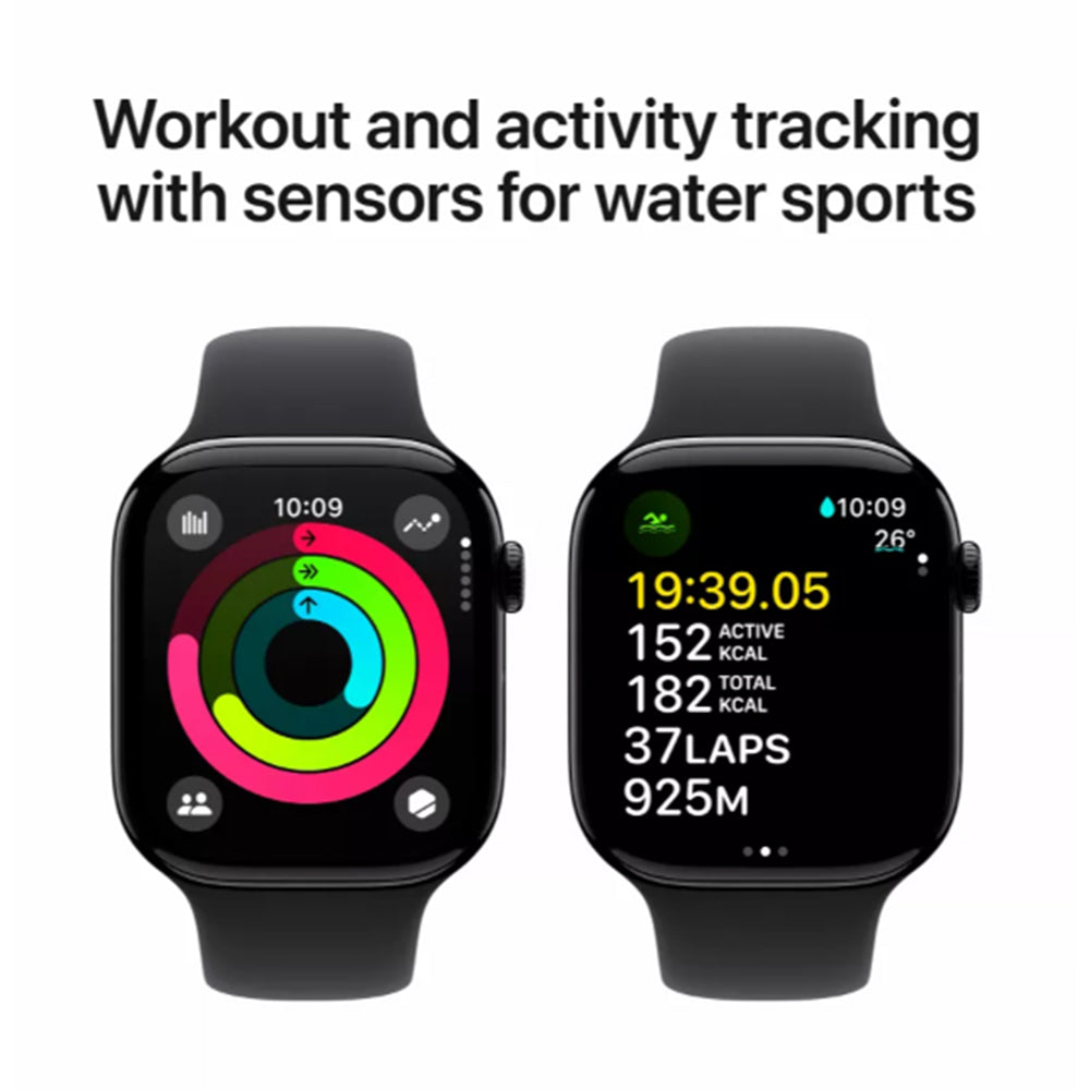 Fitness tracking on Apple Watch Series 10 screen