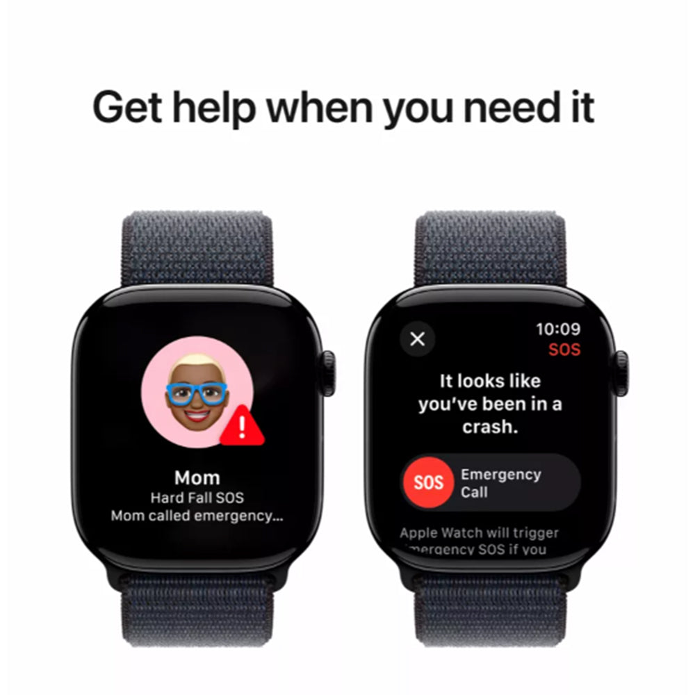 Side profile of Apple Watch Series 10 Jet Black Aluminium Case