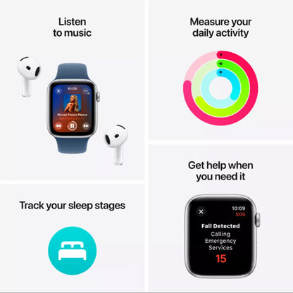 Apple Watch SE Midnight Aluminium 44mm with display on