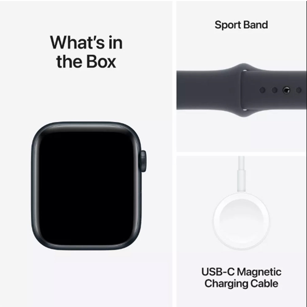 Apple Watch SE 44mm GPS Midnight showing fitness tracking