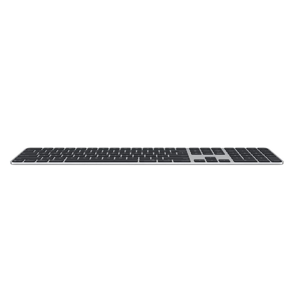 Side angle of Apple keyboard showing slim aluminum profile