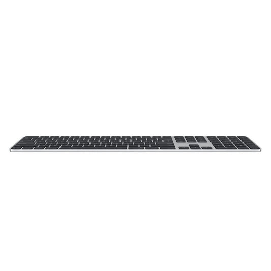 Side angle of Apple keyboard showing slim aluminum profile