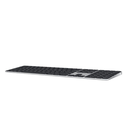 Apple keyboard with numeric keypad and USB‑C to Lightning cable
