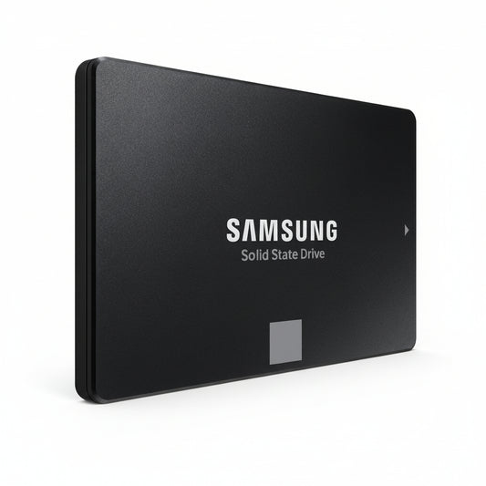 Samsung solid-state drive on a white background