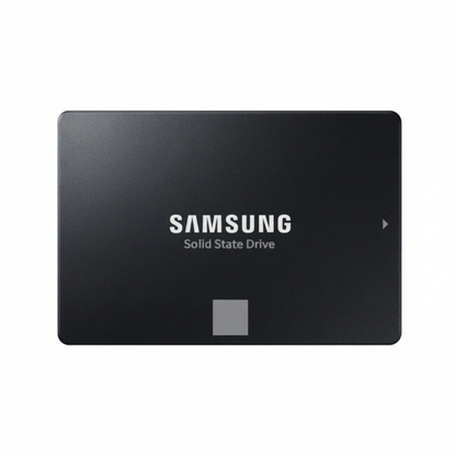 Samsung solid state drive on a white background
