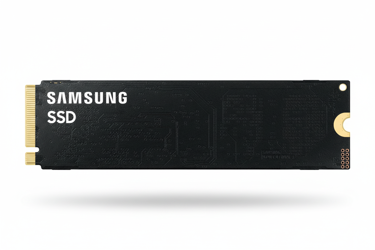 Image showing the drive's compact 80.15mm length next to a ruler.


