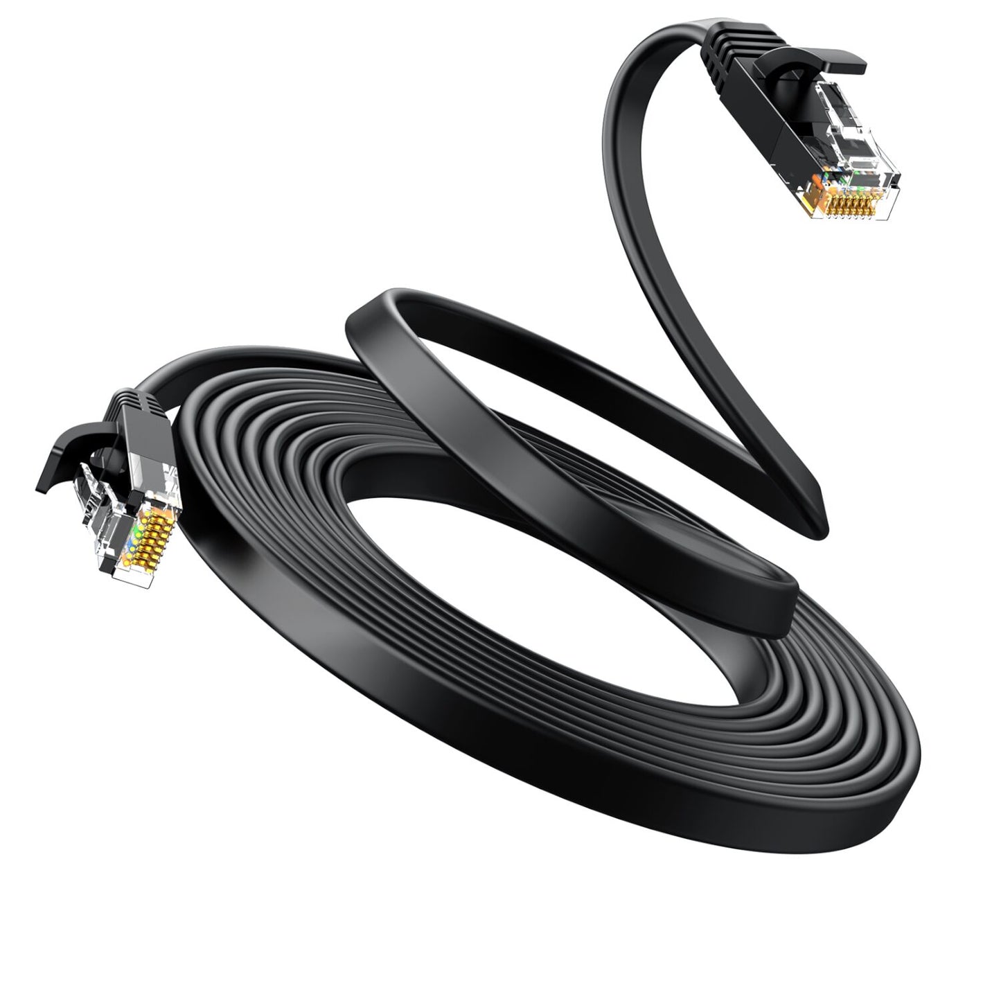 UGREEN NW102 Cat6 U/UTP Flat Ethernet Cable 0.5m - Black