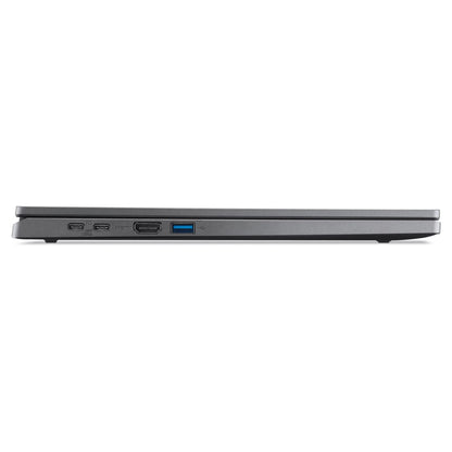 Side view of the Acer Extensa EX215-54 15.6" FHD Laptop showing the 2 usb-c ports, HDMI port and USB-A port