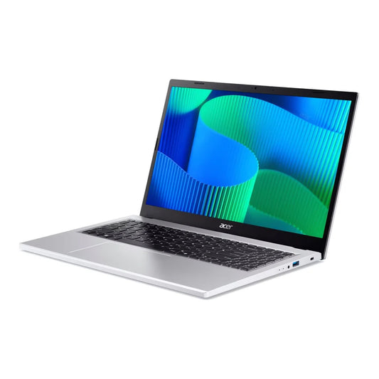 Side view of the Acer Extensa EX215-57 Laptop with a colorful display on a white background