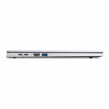 Side view if the Acer Extensa EX215-57 laptop showing the 2 USB-C ports, USB-A port, and HDMI port
