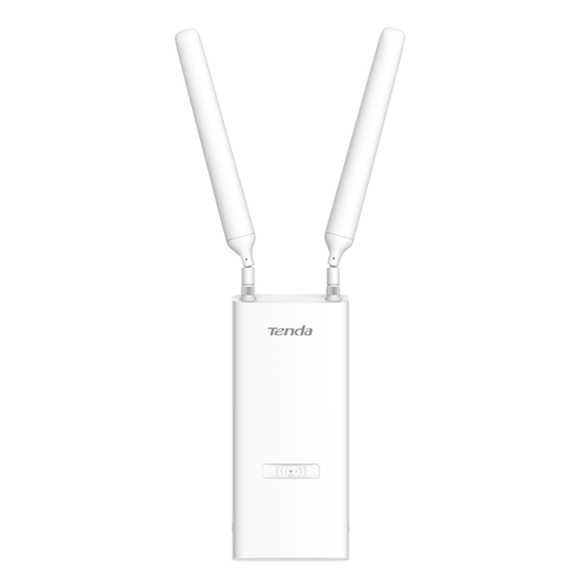 Tenda OAP1200 Outdoor Access point with two antennas on a white background