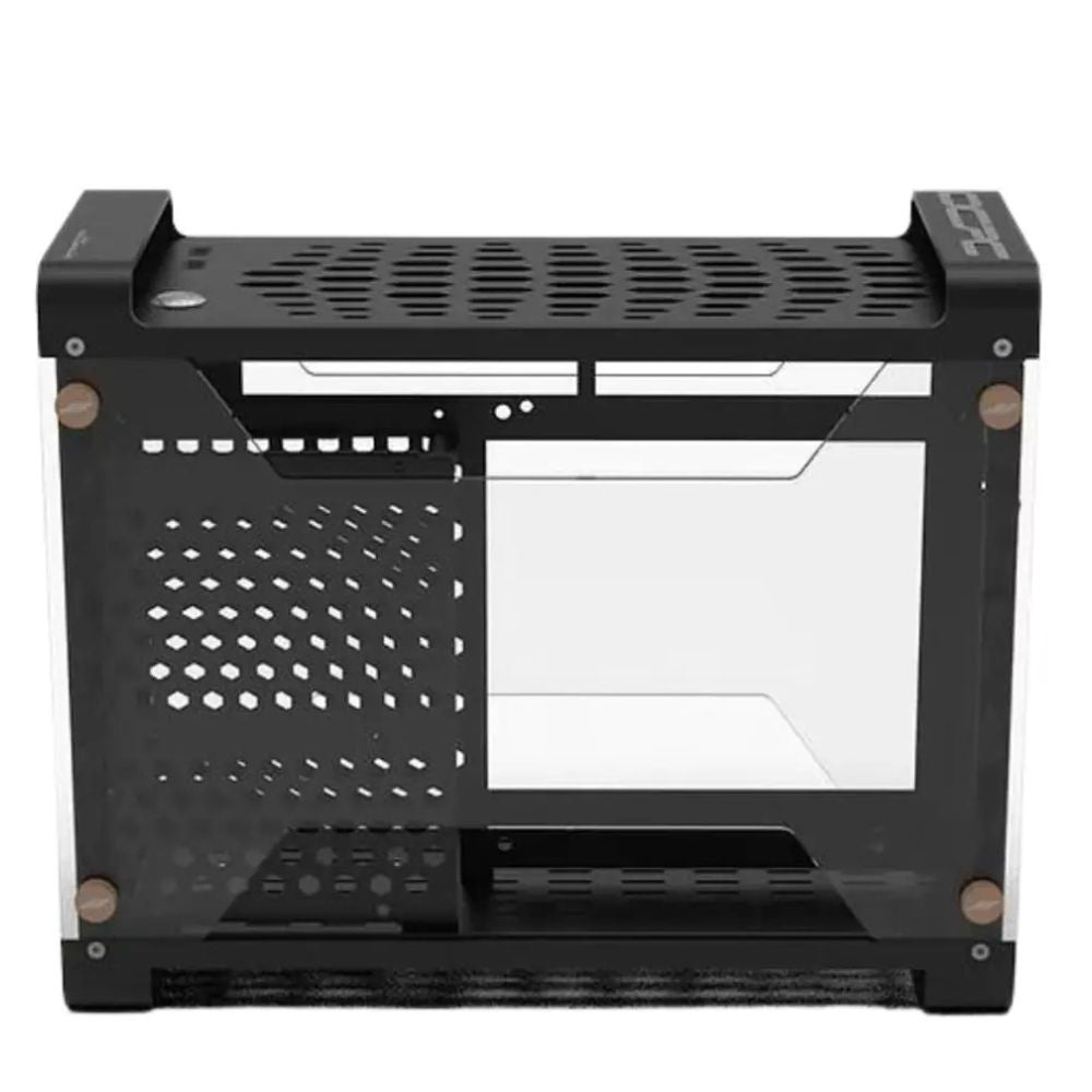 Front view of OCPC Vittoria black case with minimalist design