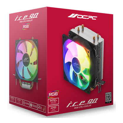 OCPC I.C.E. 90 RGB CPU COOLER 90MM BLACK
