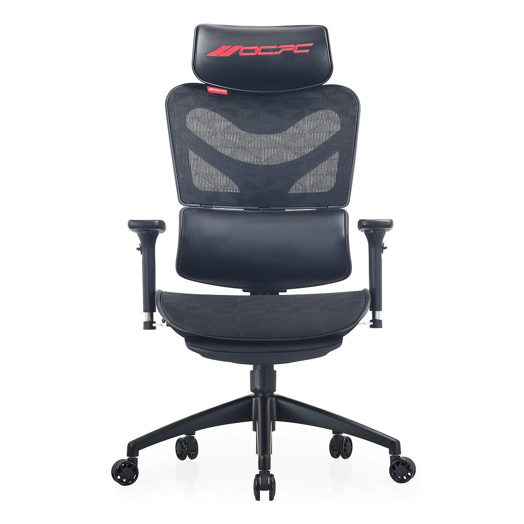 OCPC AIRMESH 800 ergonomic gaming chair with breathable mesh back, black finish, adjustable arms.