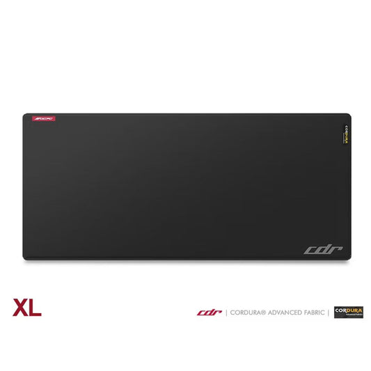OCPC CORDURA XL mouse pad covering a full gaming desk