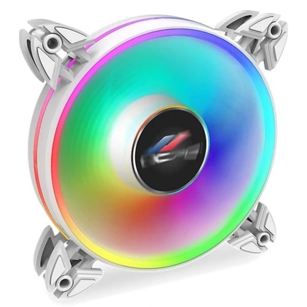 OCPC Velocita 120 ARGB white fan with illuminated RGB lighting