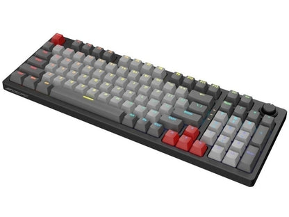 Tenkeyless mechanical gaming keyboard with anti-ghosting and RGB lighting
