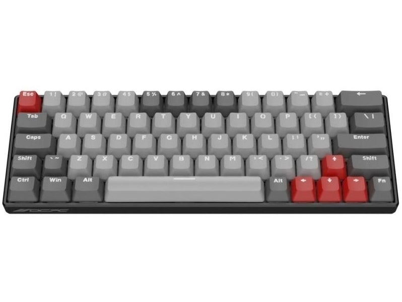 Side view of Zero Mini mechanical keyboard with RGB lighting