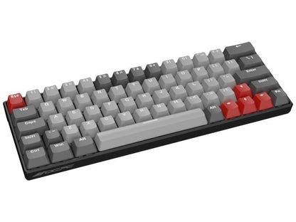Compact wired gaming keyboard with USB cable and RGB effects