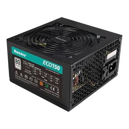 The PSU displayed at an angle, highlighting the 140 x 150 x 86 mm dimensions.

