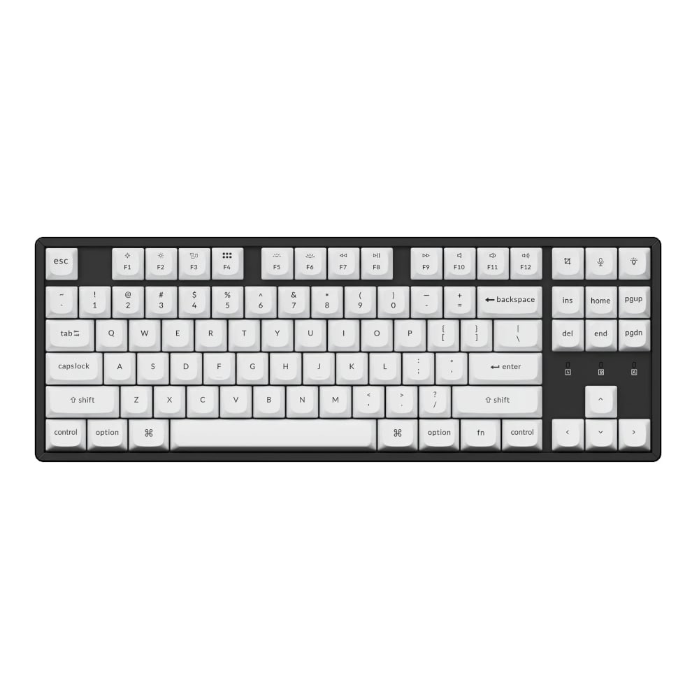 Keychron Double Shot PBT OSA Full Keycap Set – Black/White