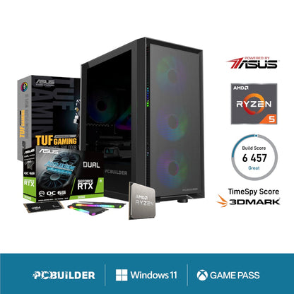 PCBuilder Ryzen 5 5500 SCOUT Windows 11 Gaming PC