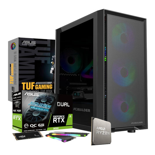 PCBuilder Ryzen 5 5500 SCOUT Windows 11 Gaming PC